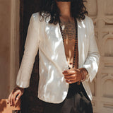 White Linen Blazer Jacket for Men by AYA Sacred Wear