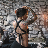 Black Cotton Boho Organic Cotton Dress - AYA Sacred Wear