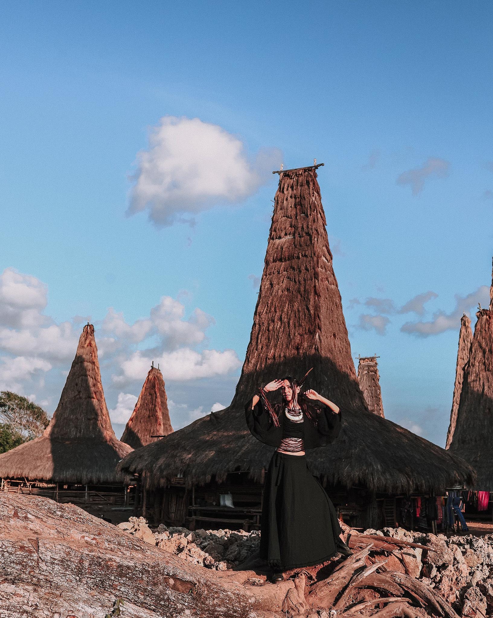 Black Hand Loomed Raw Cotton Top - AYA Sacred Wear