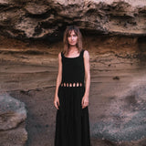 Black Tribal Boho Bohemian Cotton Dress aka "Tribal Soul Dress" - AYA Sacred Wear