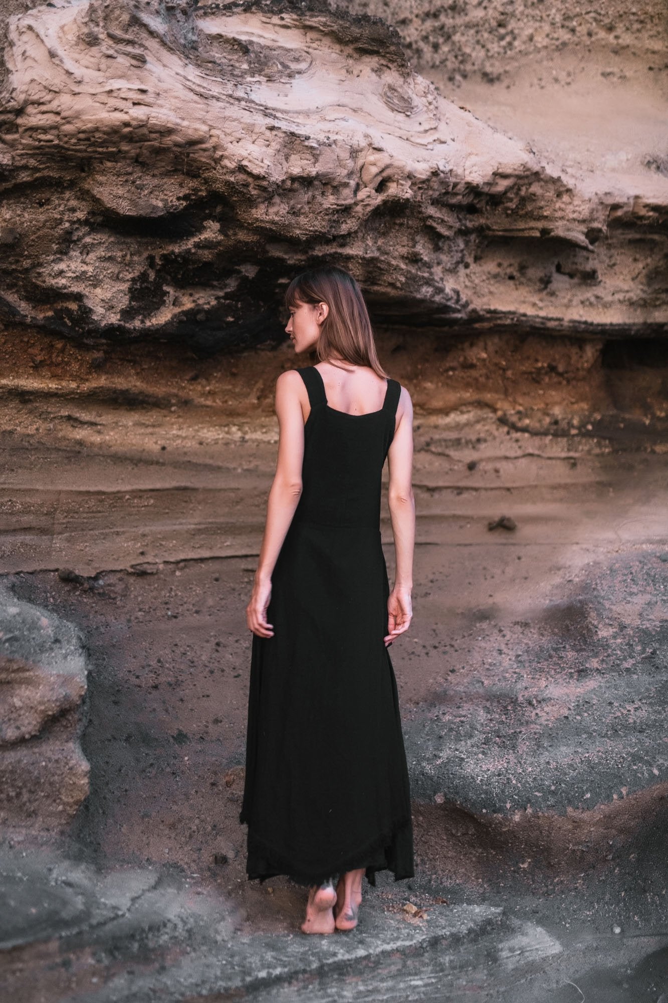 Black Tribal Boho Bohemian Cotton Dress aka "Tribal Soul Dress" - AYA Sacred Wear