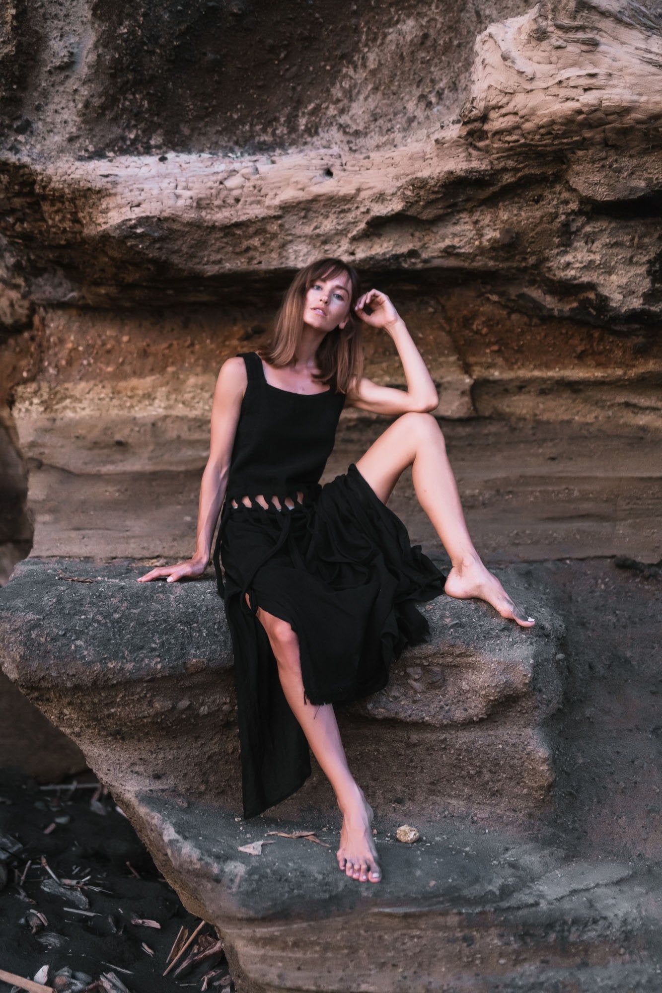 Black Tribal Boho Bohemian Cotton Dress aka "Tribal Soul Dress" - AYA Sacred Wear