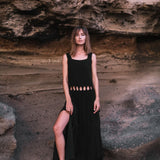 Black Tribal Boho Bohemian Cotton Dress aka "Tribal Soul Dress" - AYA Sacred Wear