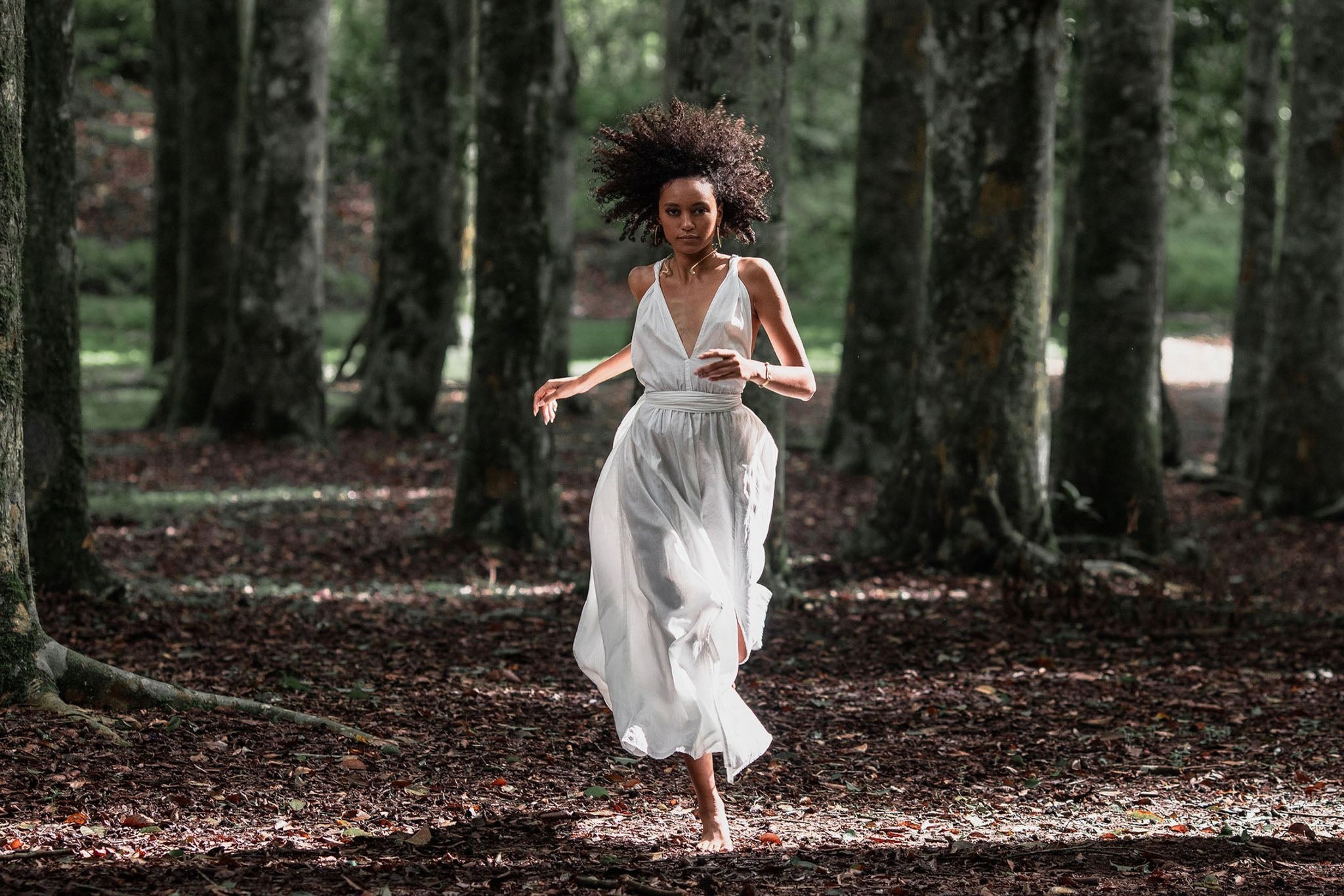 Boho Wedding Dress, Bohemian Goddess Dress Long - AYA Sacred Wear