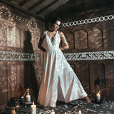 Boho Wedding Dress, Bohemian Goddess Dress Long - AYA Sacred Wear