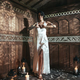 Boho Wedding Dress, Bohemian Goddess Dress Long - AYA Sacred Wear