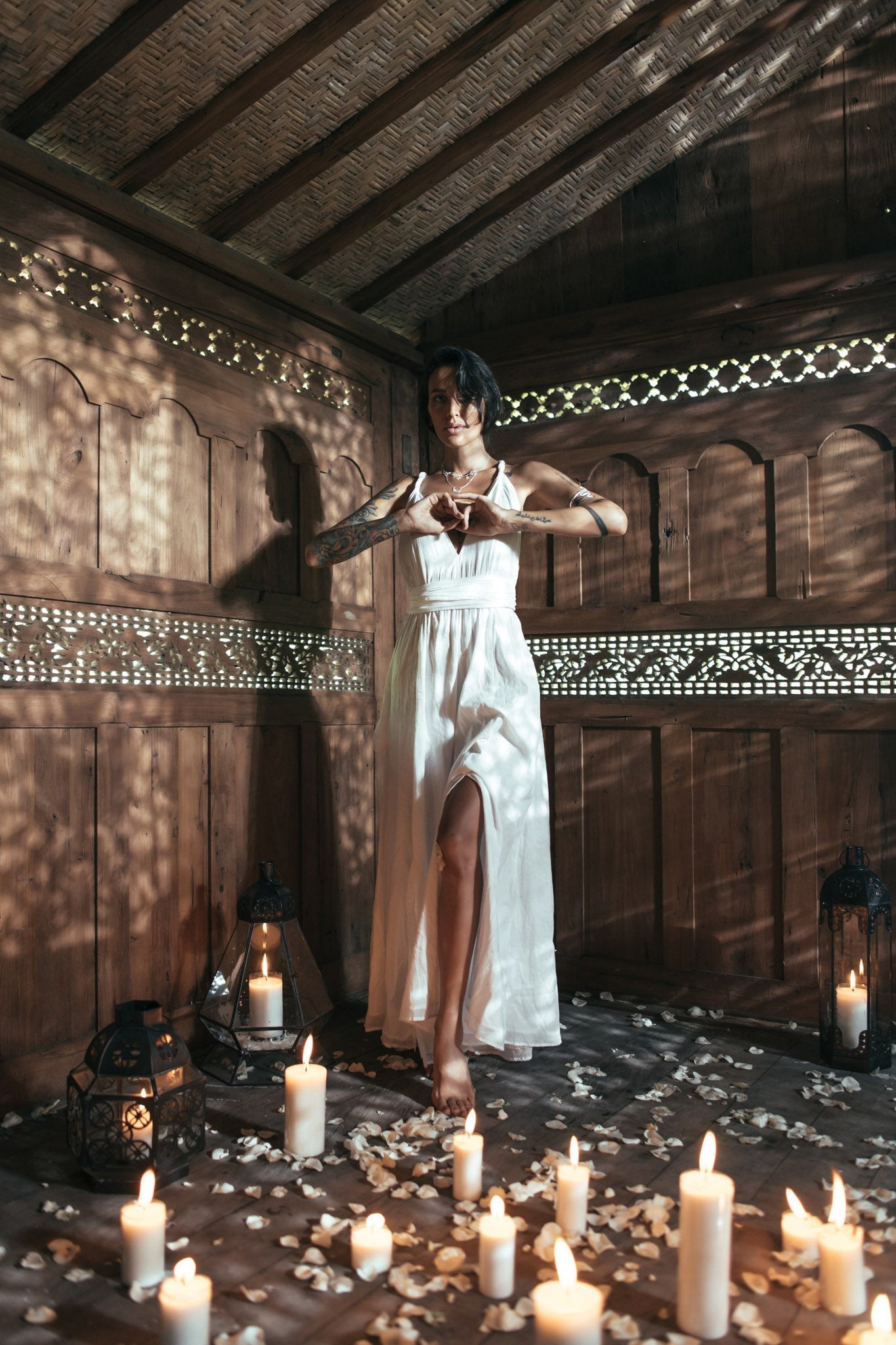 Boho Wedding Dress, Bohemian Goddess Dress Long - AYA Sacred Wear