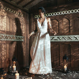 Boho Wedding Dress, Bohemian Goddess Dress Long - AYA Sacred Wear