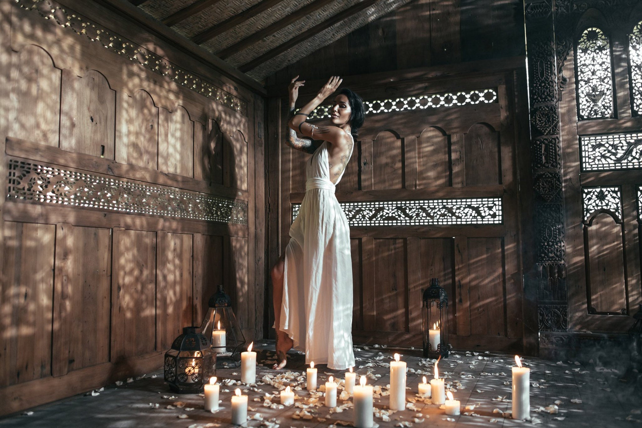 Boho Wedding Dress, Bohemian Goddess Dress Long - AYA Sacred Wear