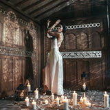 Boho Wedding Dress, Bohemian Goddess Dress Long - AYA Sacred Wear