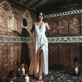 Boho Wedding Dress • Bohemian Goddess Dress Long - AYA Sacred Wear