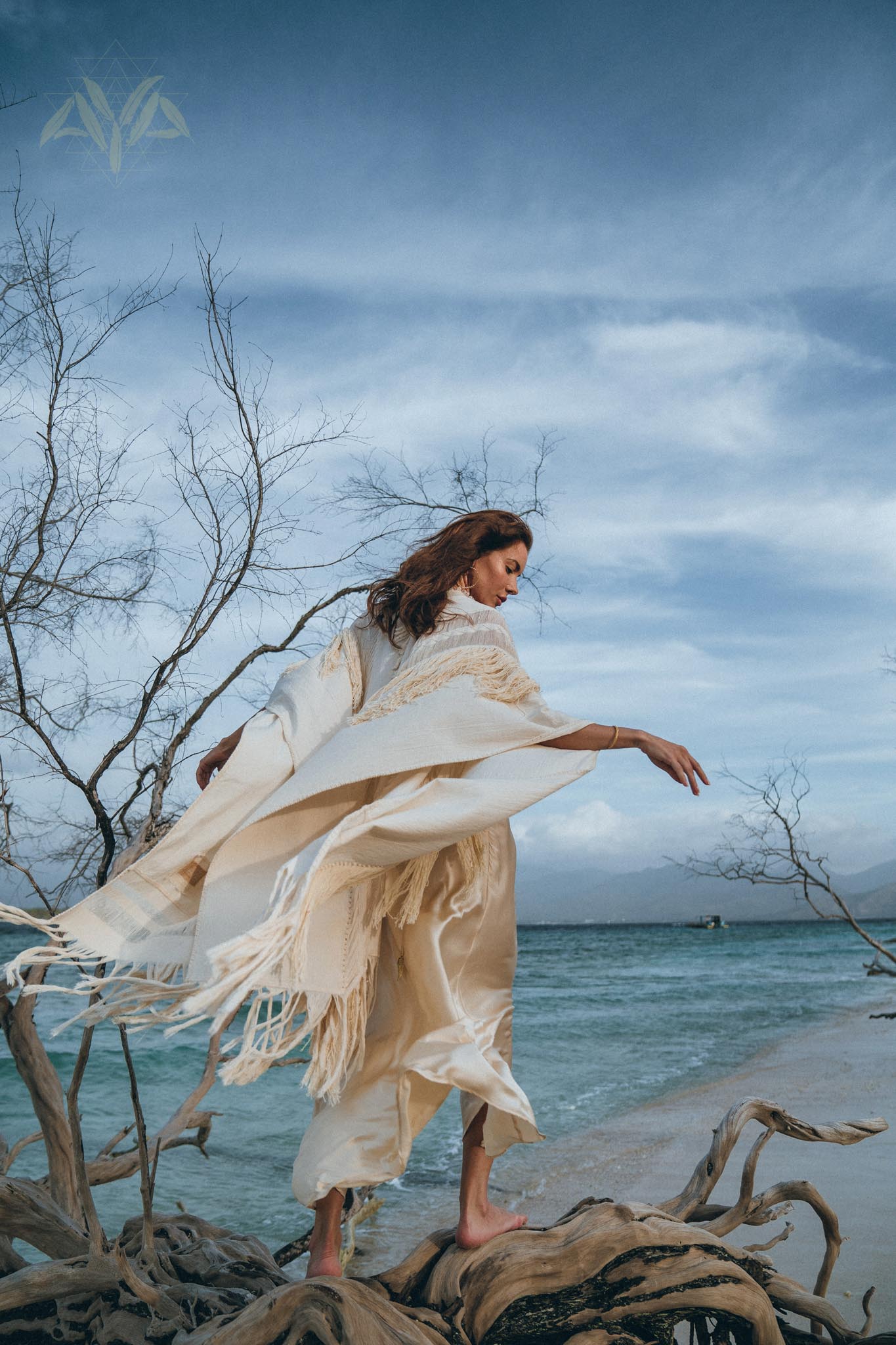 Bridal Boho Cape Poncho Hand-loomed - AYA sacred wear