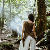 Brown Organic Cotton Gypsy Top Blouse "Wind Spirit" - AYA Sacred Wear