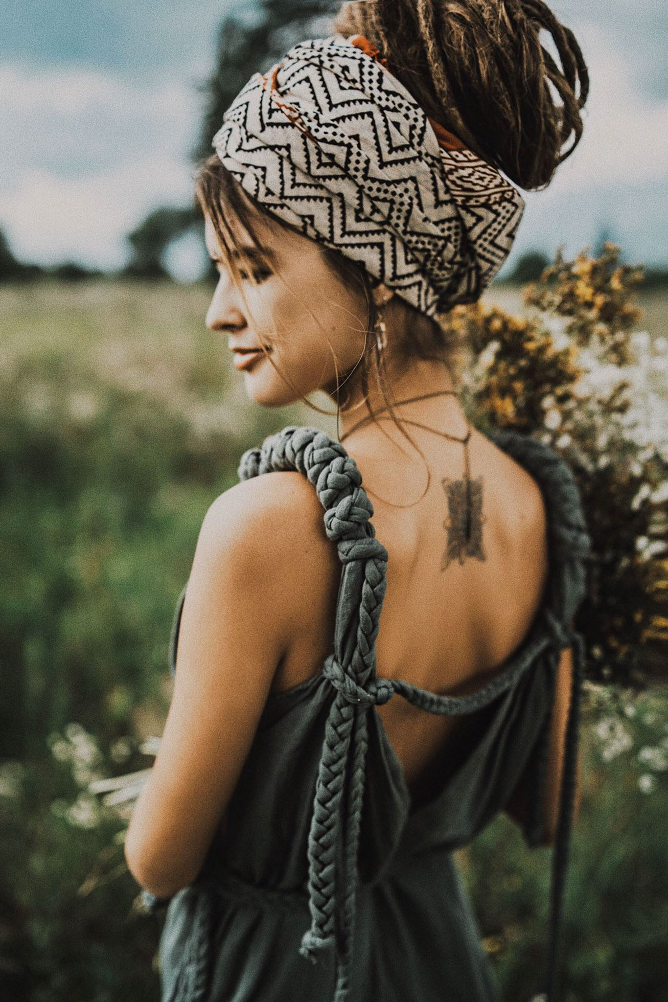 Green Nomad Spirit Dress (Adjustable size, multiway dress) - AYA Sacred Wear