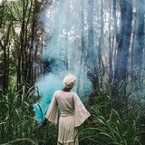 Off-White Long Boho Skirt with Pockets - AYA Sacred Wear