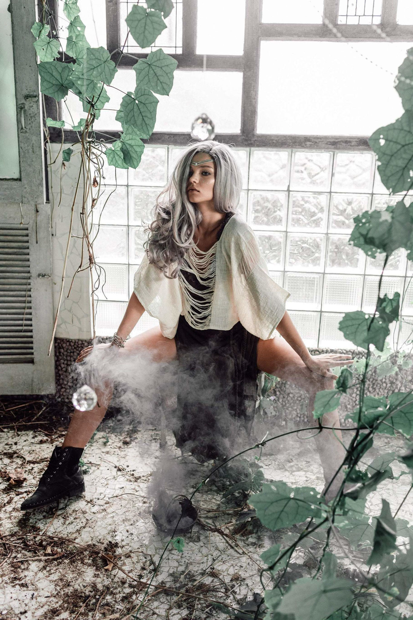 Off-White Hand Loomed Raw Cotton Top - AYA Sacred Wear