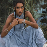 This boho evening dress is perfect for any weather!