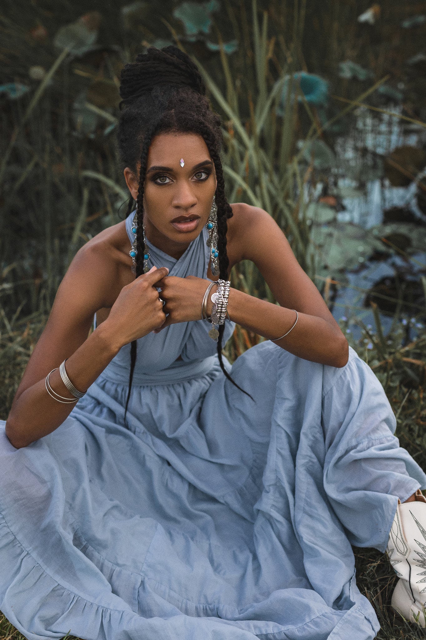 This boho evening dress is perfect for any weather!