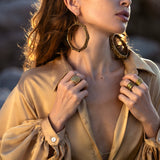 Apsara Kimono Blouse Inka Gold – Pure Silk Top for Women - AYA Sacred Wear