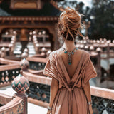 Beige Nomad Spirit Dress (Adjustable size, multiway dress) - AYA Sacred Wear