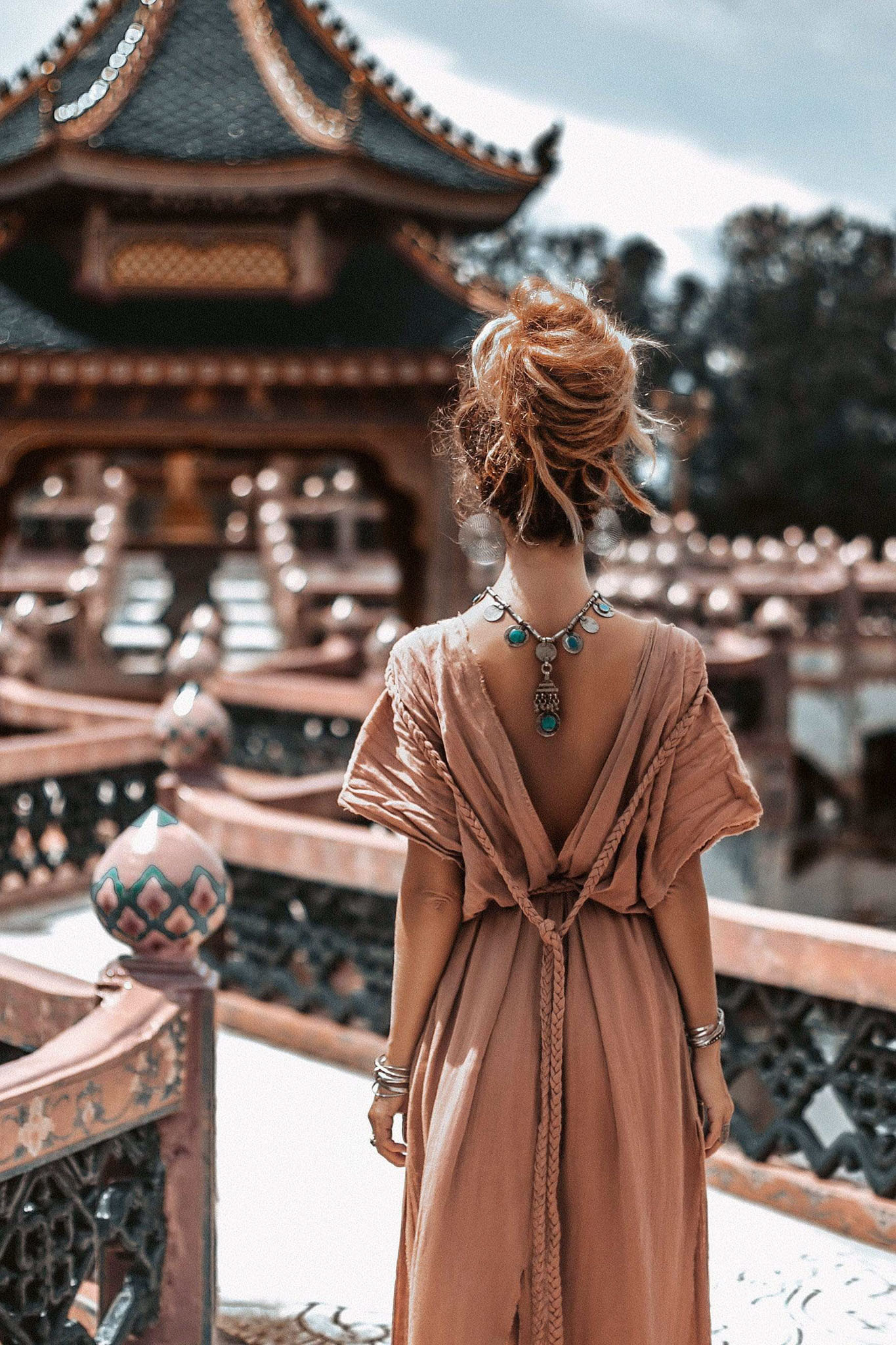 Beige Nomad Spirit Dress (Adjustable size, multiway dress) - AYA Sacred Wear