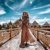 Beige Nomad Spirit Dress (Adjustable size, multiway dress) - AYA Sacred Wear