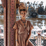 Beige Nomad Spirit Dress (Adjustable size, multiway dress) - AYA Sacred Wear