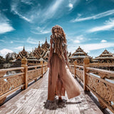Beige Nomad Spirit Dress (Adjustable size, multiway dress) - AYA Sacred Wear