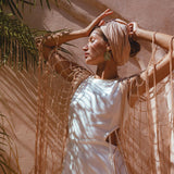 Stay Cool and Covered in Aya Sacred Wear’s Powder Pink Summer Net Cover Up 