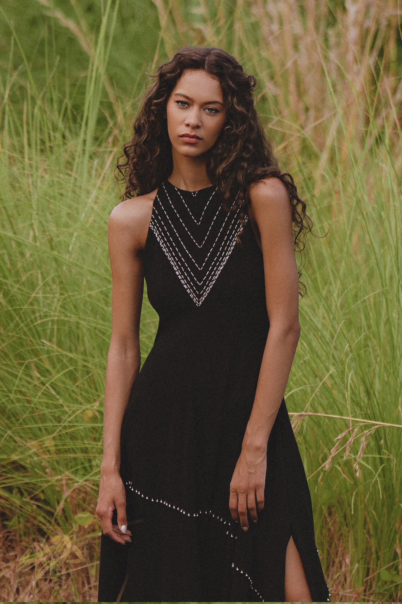 Black Bhakti Dress • Boho Ring Bells Dress • Minimalist Cocktail Dress • Handmade dress - AYA Sacred Wear