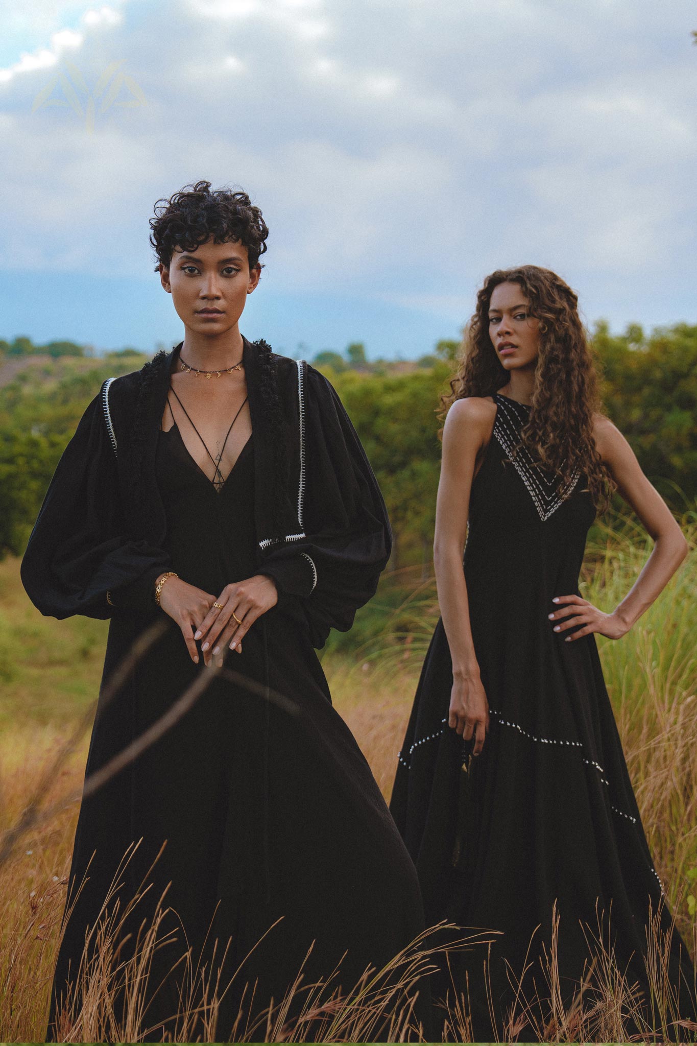 Black Bhakti Dress • Boho Ring Bells Dress • Minimalist Cocktail Dress • Handmade dress - AYA Sacred Wear