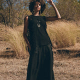 Black Bohemian Top with Tassels Sides - AYA Sacred Wear
