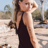 Black Slit Dress with Open Back, Simple Black Wedding Dress - AYA Sacred Wear