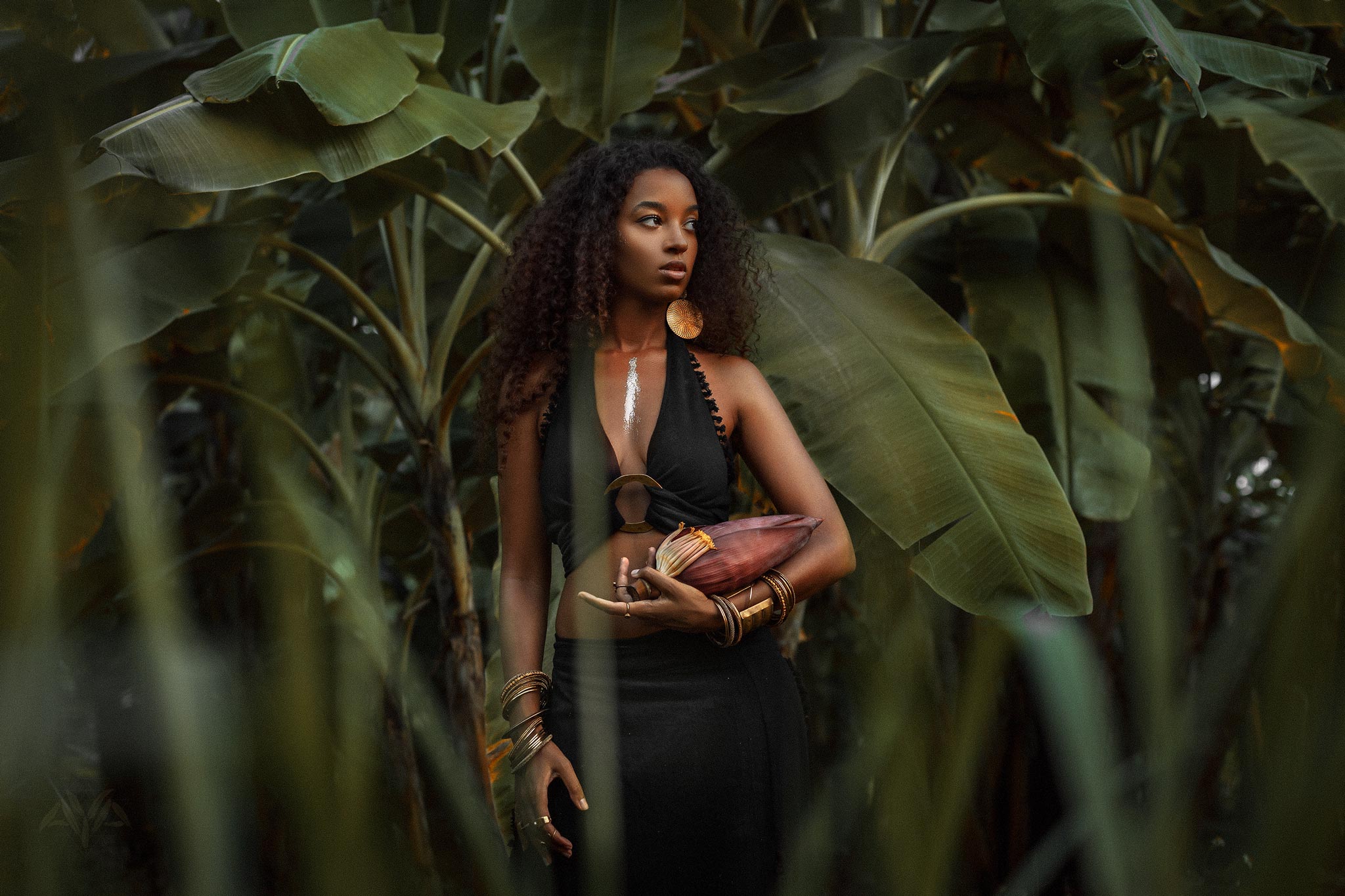 Black Boho Crop Top • Bohemian Top with Handmade Knots - AYA Sacred Wear