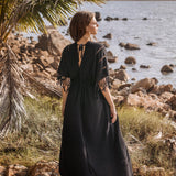 Black Boho Dress • Boho Goddess Dress • Maxi Bridesmaid Dress - AYA Sacred Wear