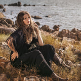 Black Boho Dress • Boho Goddess Dress • Maxi Bridesmaid Dress - AYA Sacred Wear