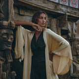 Black Boho Jumpsuit Women • Handmade Cold Shoulder Maxi Jumpsuit - AYA Sacred Wear