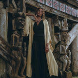 Black Boho Jumpsuit Women • Handmade Cold Shoulder Maxi Jumpsuit - AYA Sacred Wear