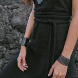 Black Casual Dream Wrap Dress Open Back High Slit Dress - AYA Sacred Wear
