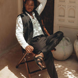 Black Classic Linen Trousers for Men - AYA Sacred Wear
