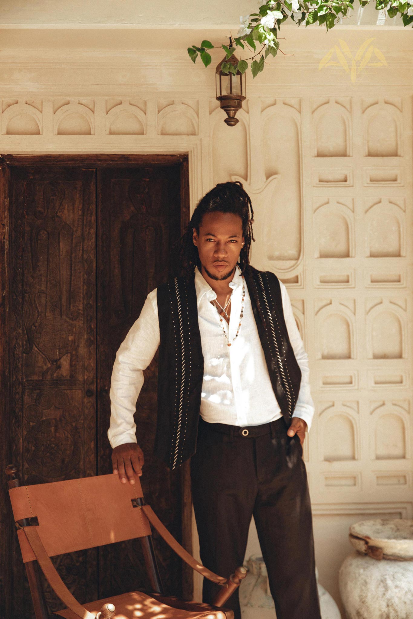 Black Classic Linen Trousers for Men - AYA Sacred Wear
