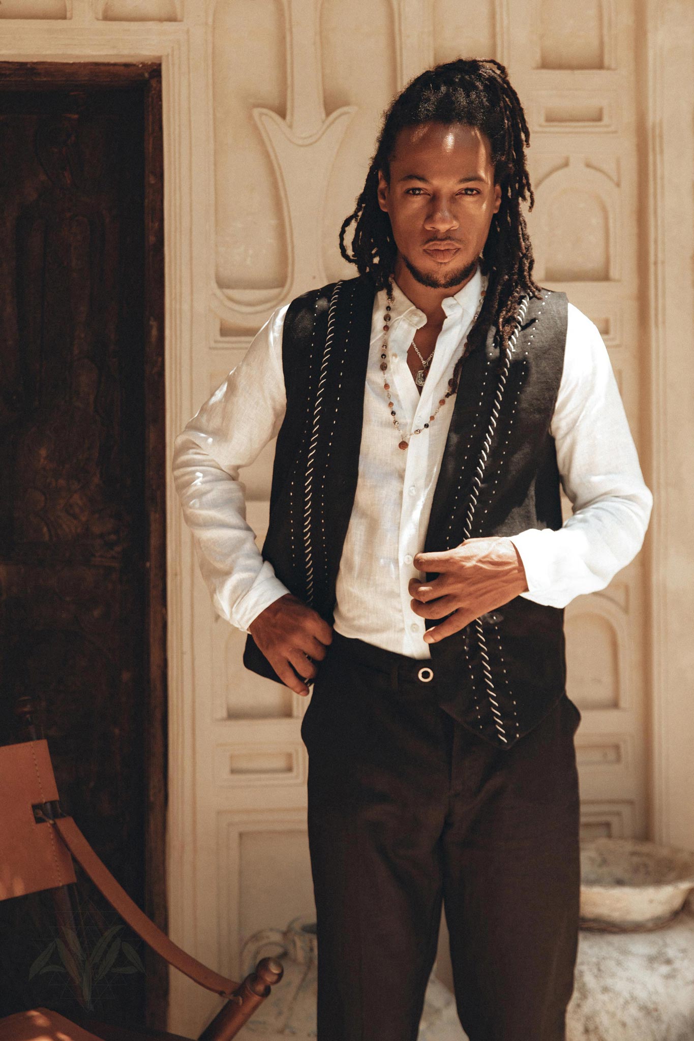 Black Classic Linen Trousers for Men - AYA Sacred Wear