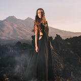 Black Evening Boho Bohemian Maxi Dress - AYA Sacred Wear