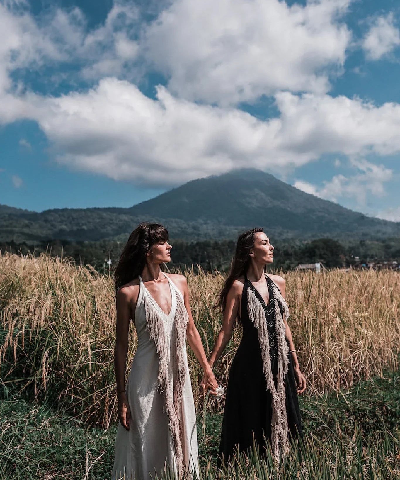 Black Cotton Long Maxi Dress • Open Back Goddess Dress - AYA Sacred Wear