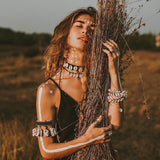 Black Cotton Wedding Dress, Evening Boho Prom Dress - AYA Sacred Wear