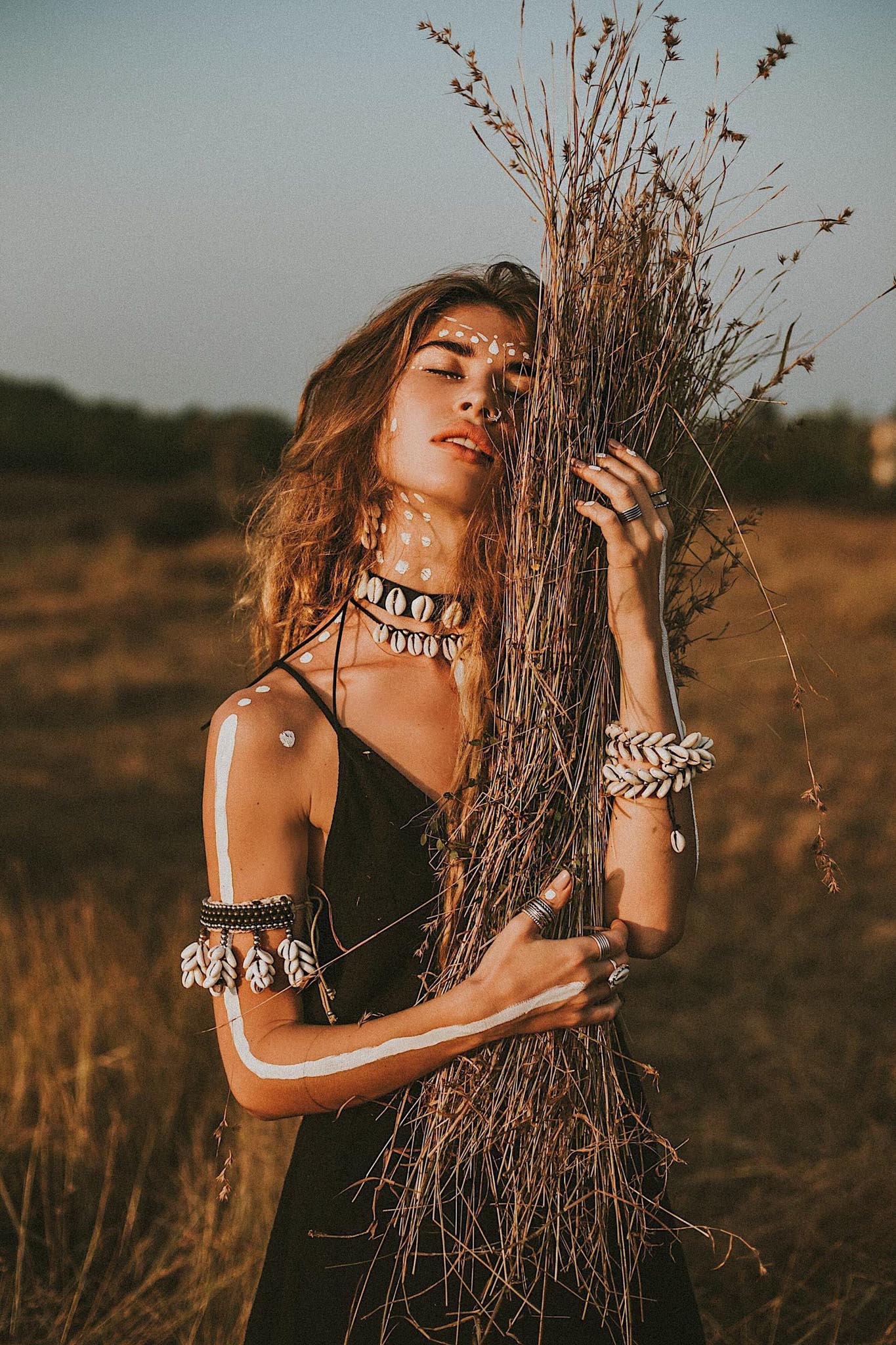 Black Cotton Wedding Dress, Evening Boho Prom Dress - AYA Sacred Wear