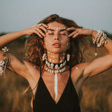 Black Cotton Wedding Dress, Evening Boho Prom Dress - AYA Sacred Wear