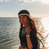 Black Hand Loomed Raw Cotton Top Bohemian Tribal Clothing - AYA Sacred Wear