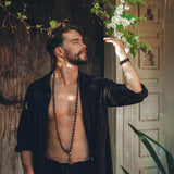 Black Handwoven Cotton Oversized Shirt for Men - AYA Sacred Wear