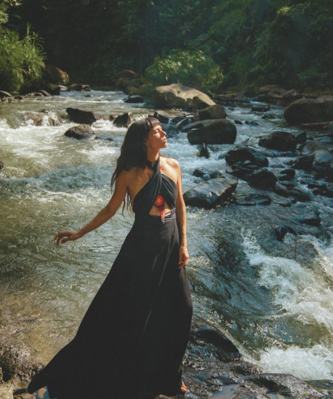 Black Harmonia Dress • Adjustable Dress • Gothic Sexy Dress • Fairy of the River Dress - AYA Sacred Wear